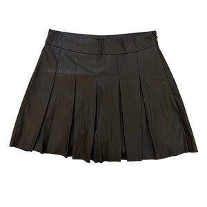 Pleated Skort Faux leather